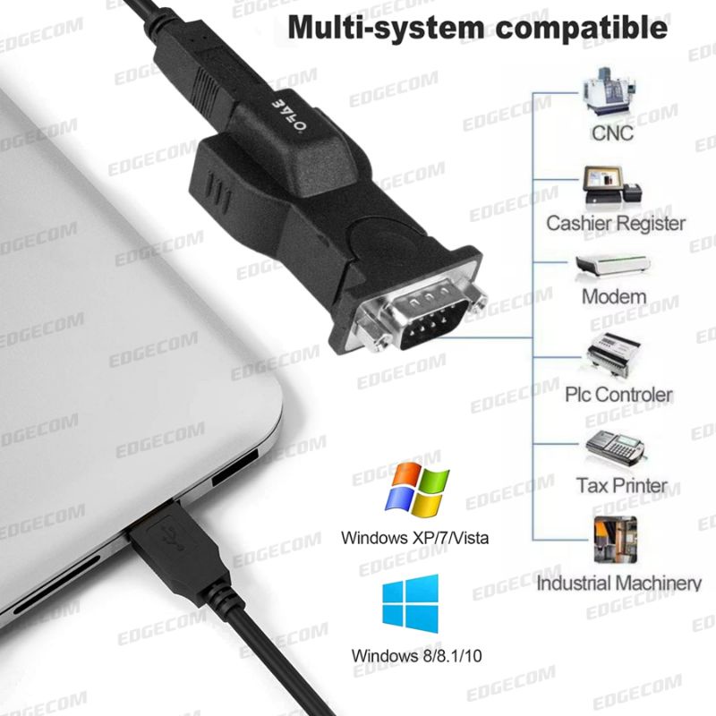 BAFO USB to RS232 Serial DB9 Male Adapter 1,5 Meter BF-810 ORIGINAL