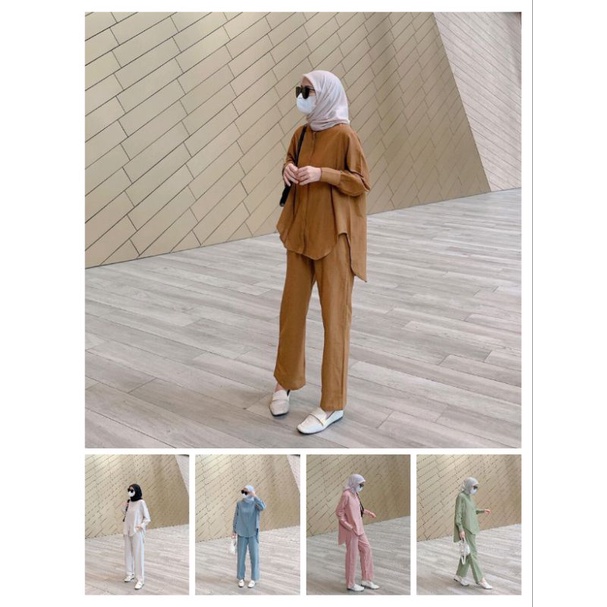 LYLA SET KEMEJA SET COTTONTREND DIVY SET BY COTTONTREND