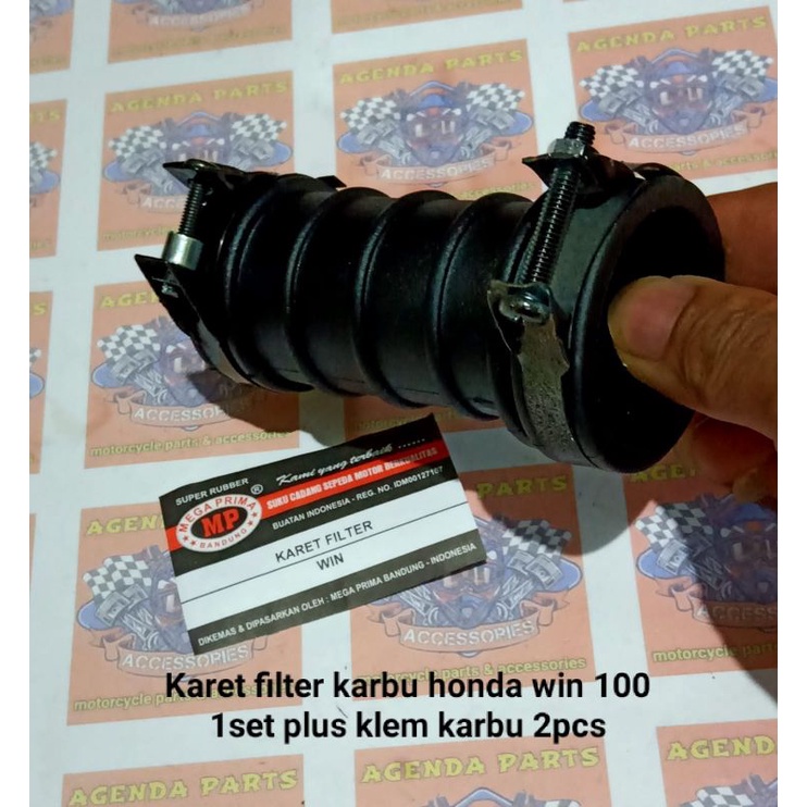 Karet filter karbu honda win 1001set plus klem karbu 2pcs sesuai gambar photo