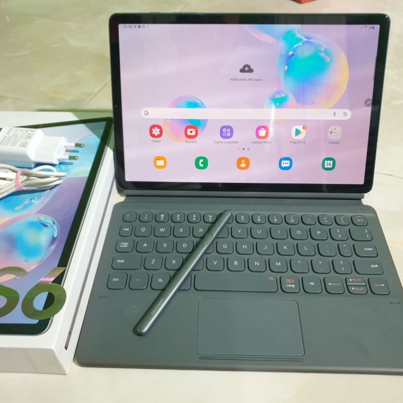 Samsung Galaxy Tab S6 6/128 Ram 6gb Rom 128gb  mulus dan lengkap