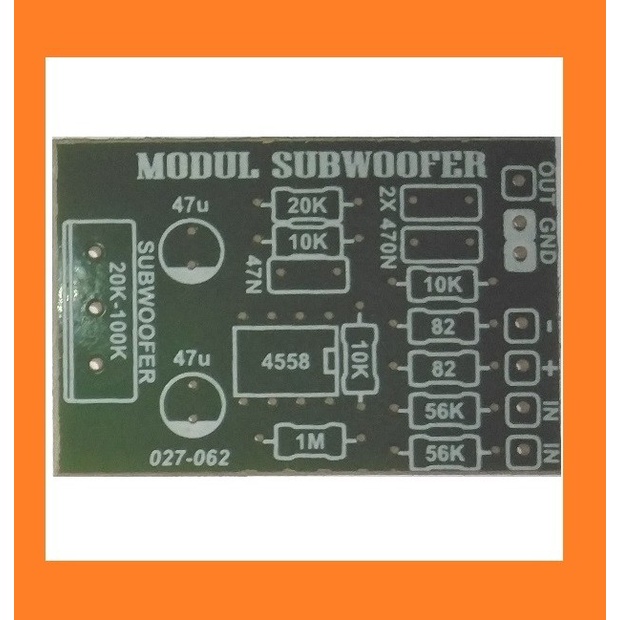 PCB Rangkaian Subwoofer Filter 4558