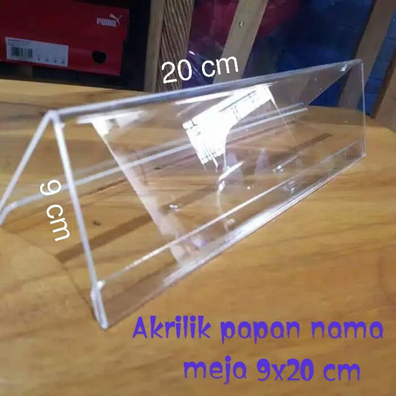 

AKRILIK NAME PLAT TAG PAPAN NAMA MEJA 9X20 CM