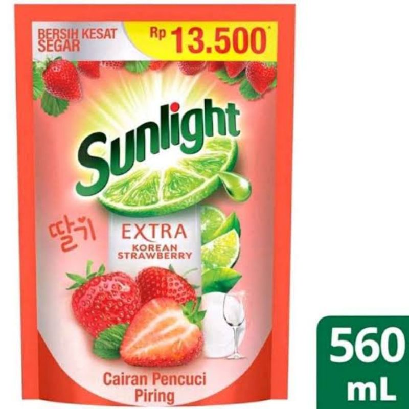 Sunlight 560ml strawberry 560 ml free scoth brite busa senilai 5000