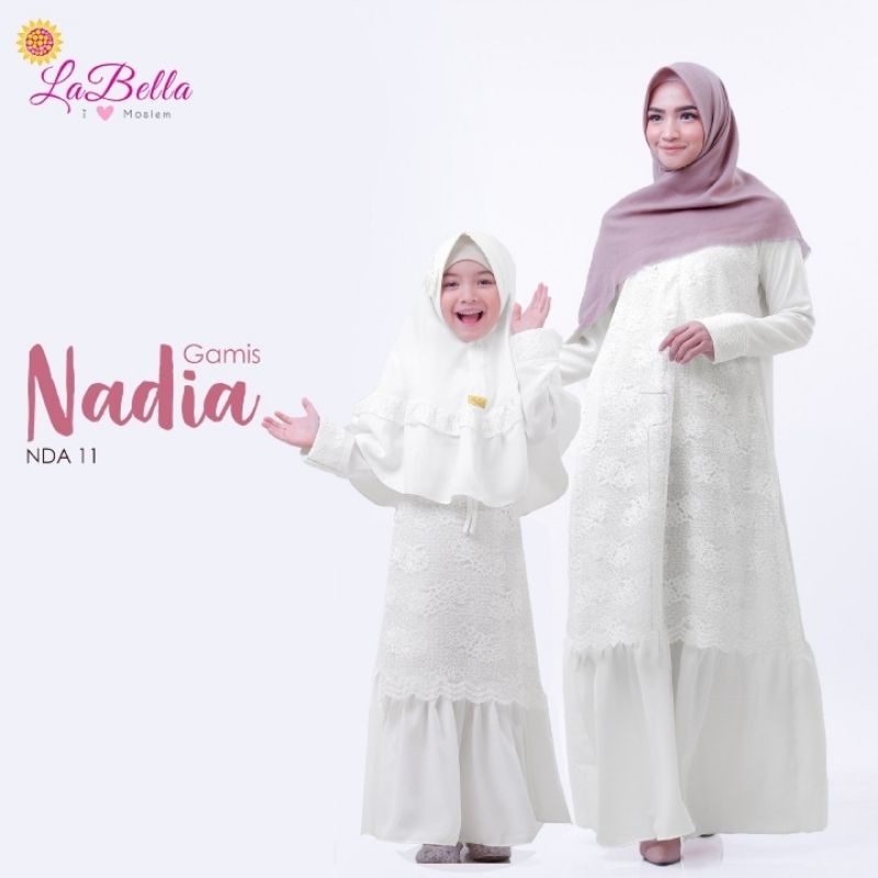 Gamis Nadia / Gamis Couple Brukat / Gamis Labella / Couple Ibu & Anak
