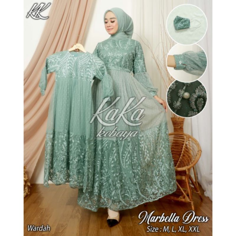 Couple gamis anak dan ibu//gamis marbella couple//gamis anak dan ibu//couple kebaya//couple gamis modern