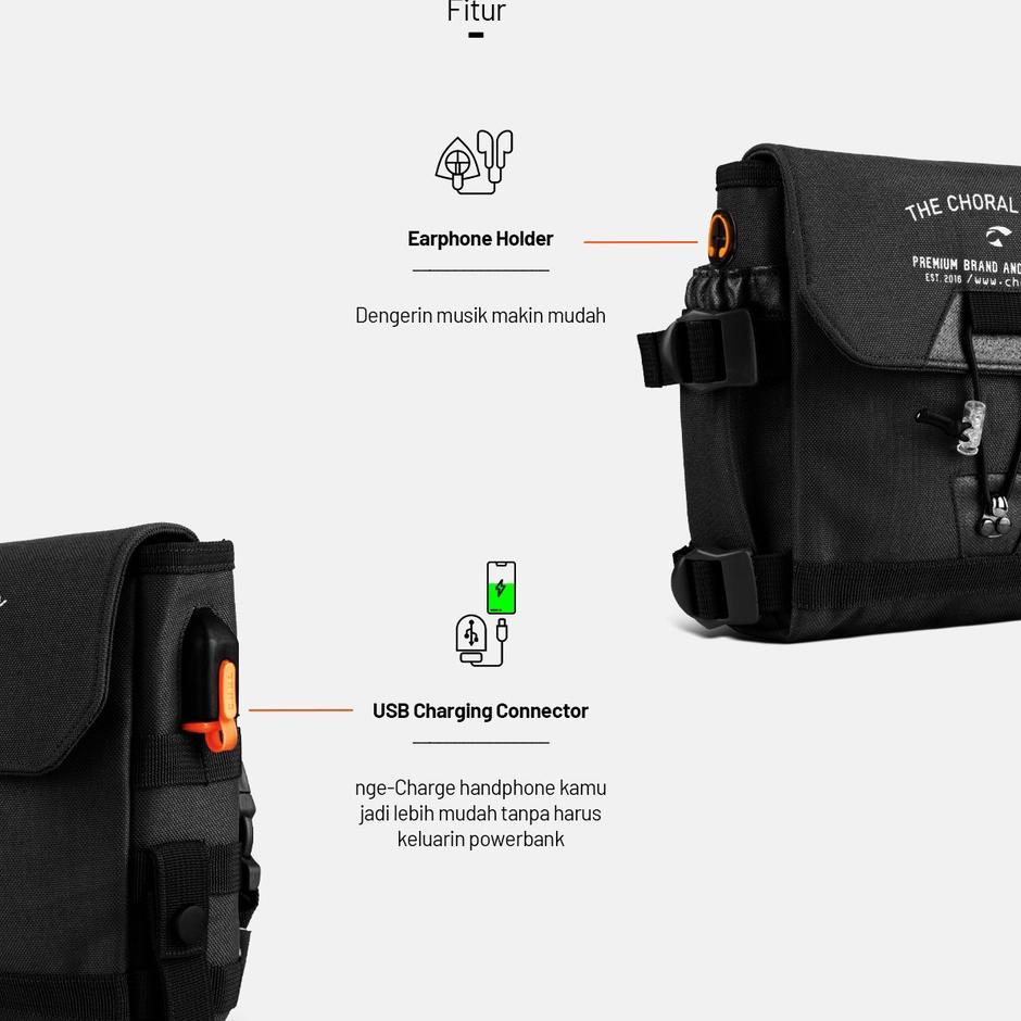 (PROMO B9A36) Choral Atom Chest bag / Tas Dada / Tas Selempang ✦