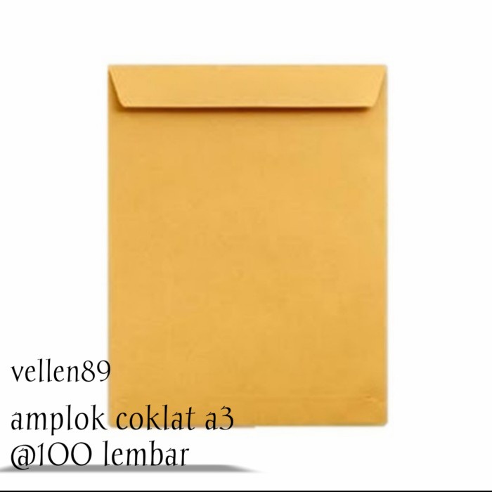 

Dijual Amplok Coklat A3 @100 Lembar Trendi