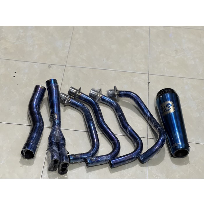 KNALPOT VILLAN PRO2 FULL SYSTEM KAWASAKI ZX25r ZX250 BARANG 1005 ORIGINAL