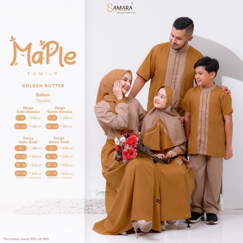 SAMARA J05 GOLDEN BETTER Gamis Sarimbit Keluarga Samara MAPLE Family SAMARA J06 gamis set keluarga b