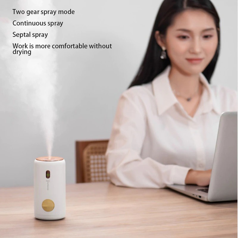 Pelembap Udara Mist Humidifier Portable 2 Spray Modes 220ml - S05 - White