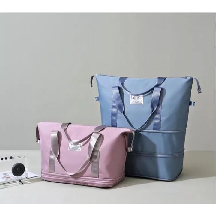 Tas Travel Bag Wanita Untuk Baju / Tas Traveling Bag Pakaian/ Trevel Multifungsi / Tas Fitness Cewek / Tas Gym Wanita / Tas Renang Anti Air Waterproof Import / Bisa COD