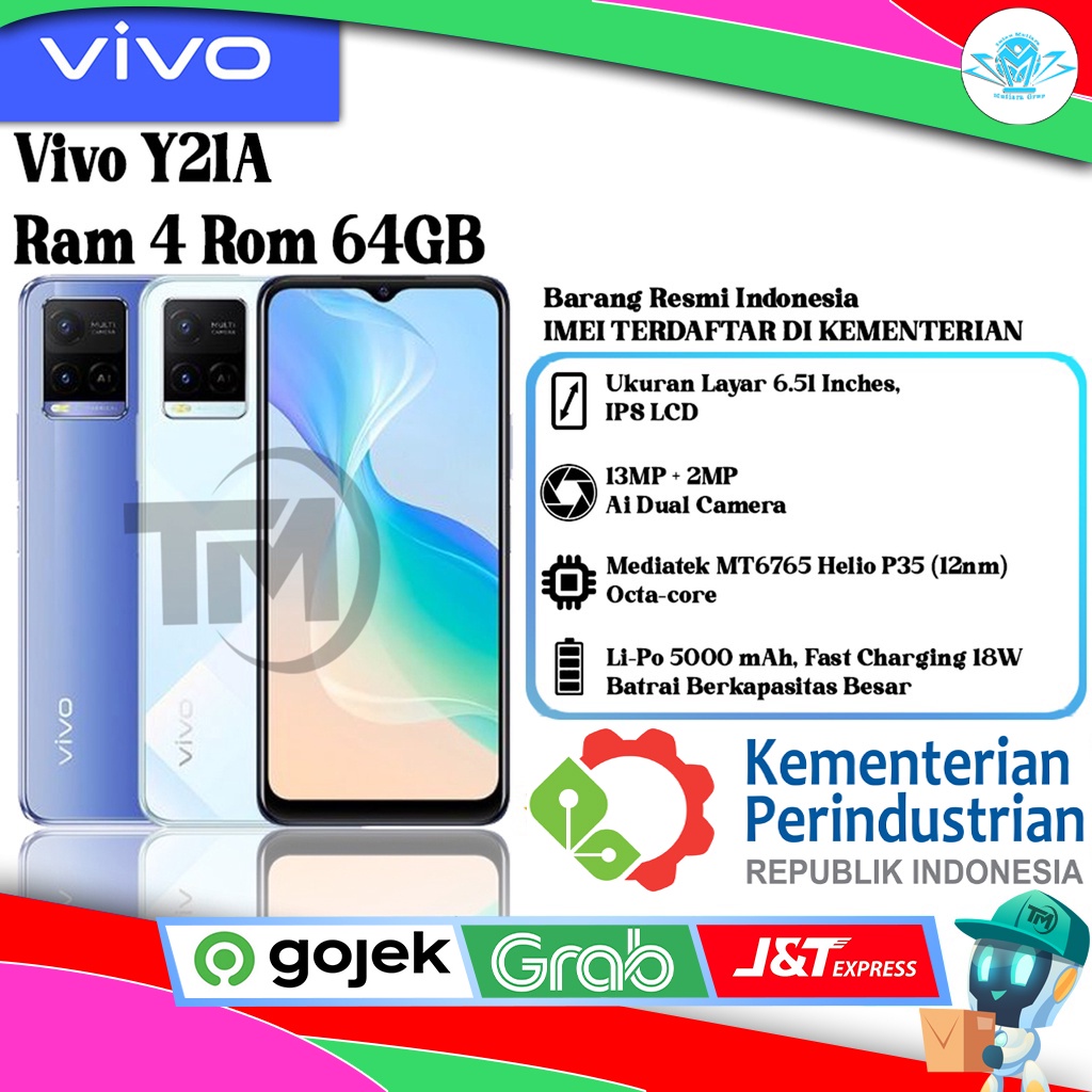 Vivo Y21A Ram 4 Rom 64GB