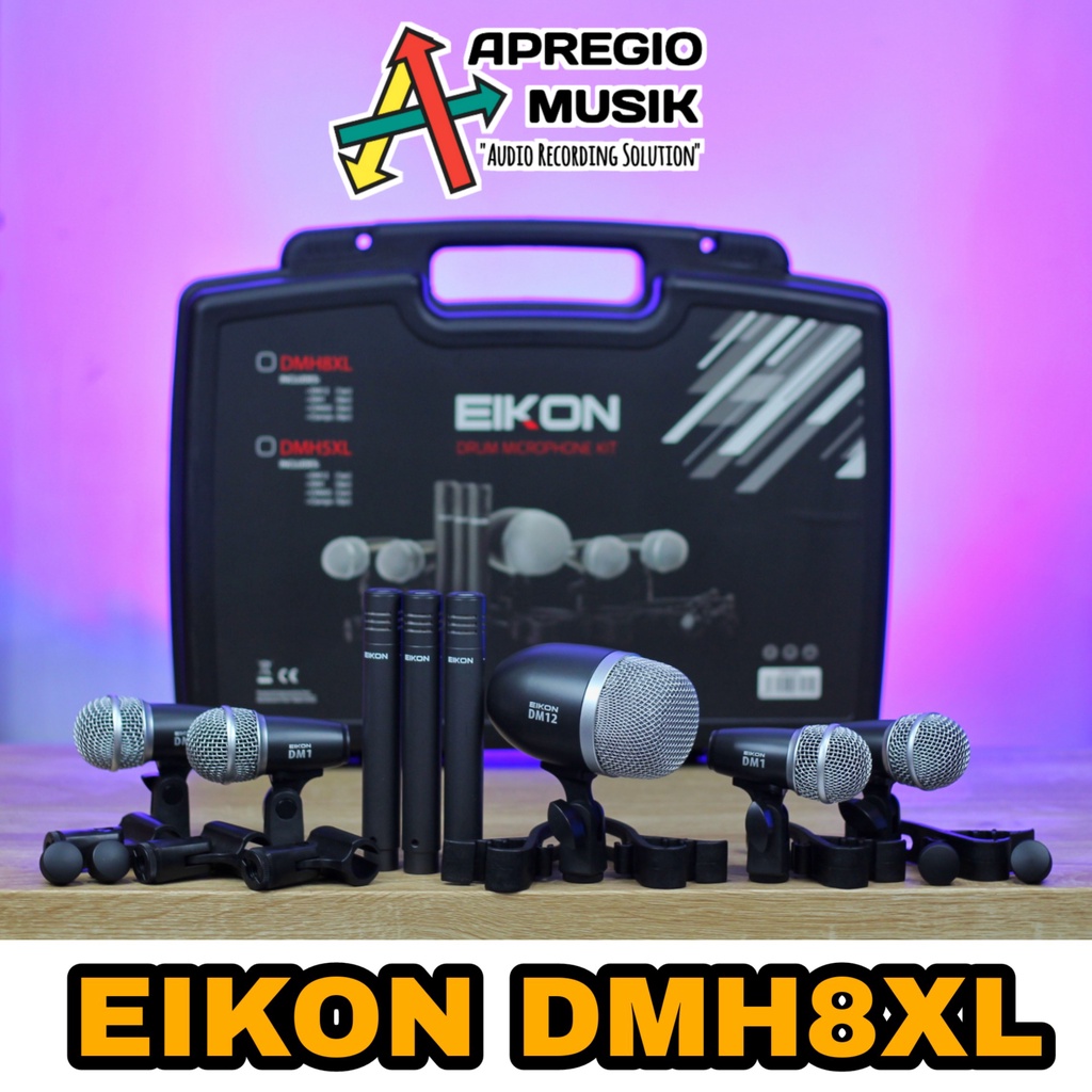 PROEL EIKON DMH8XL Microphone Mic Drum Set 8 Piece with Hardcase