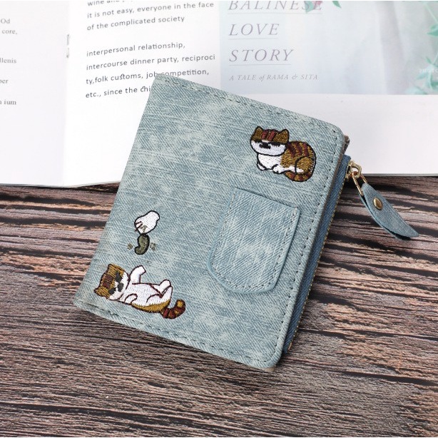 DOMPET WANITA KECIL FELICIA WA033B2 KULIT KUCING FASHION IMPORT