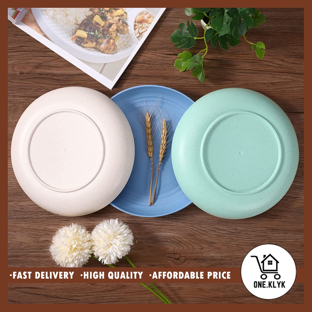 Piring Ukuran 25 cm | Piring Makan Piring Lauk Anti Pecah | Piring Makan Anak Wheat Straw Anti Pecah