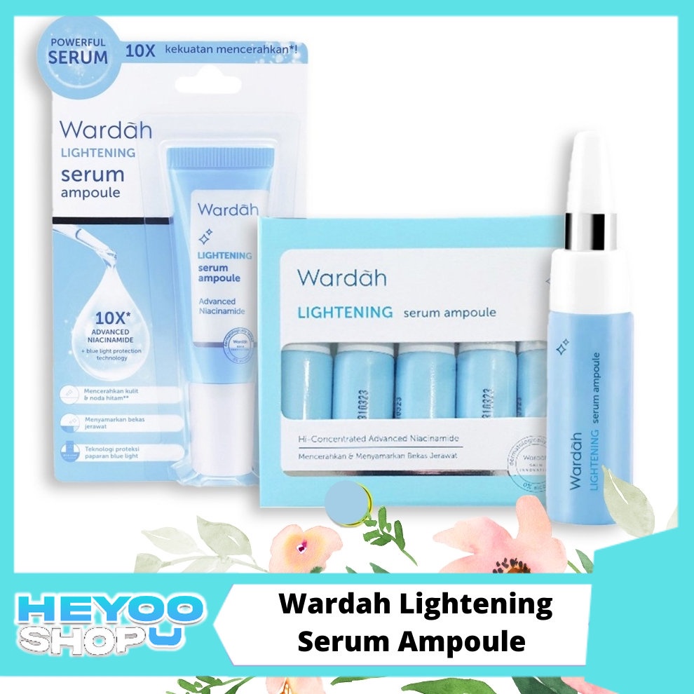 Wardah Lightening Facial Serum - Wardah Lightening Serum Ampoule Wajah Putih Cerah Glowing BPOM
