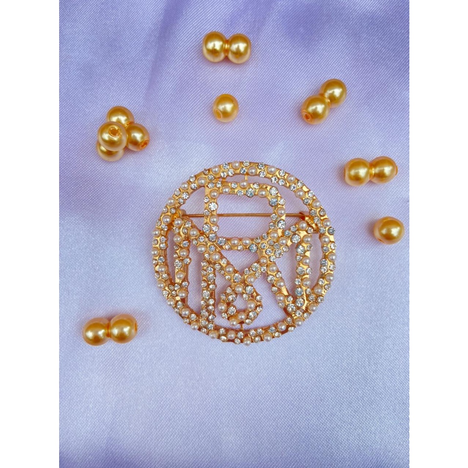 Premium  Brooch Hijab Buttonscarves / Bros Jilbab Channel / Ala Wearing Klamby / Aksesories Fashion 