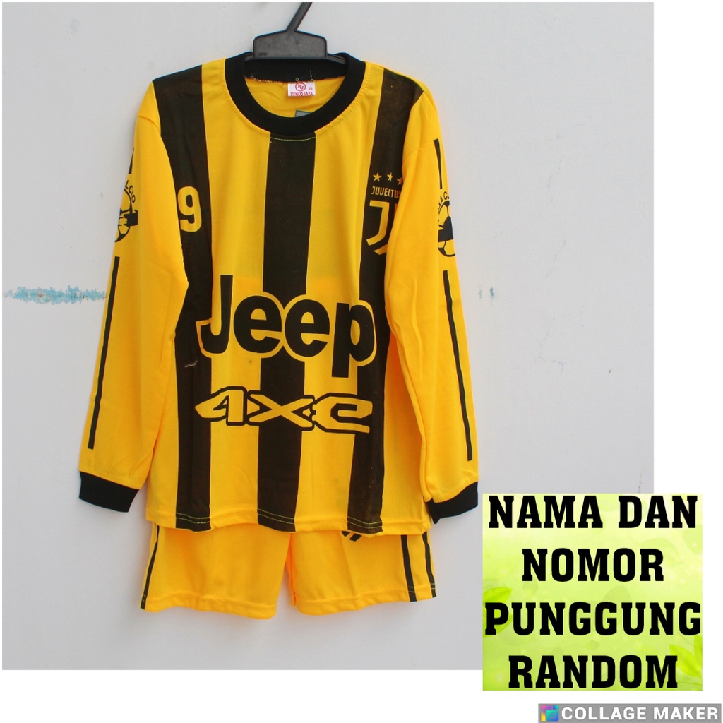 setelan baju bola nak baju bola kiper juventus kuning/setelan baju bola murah