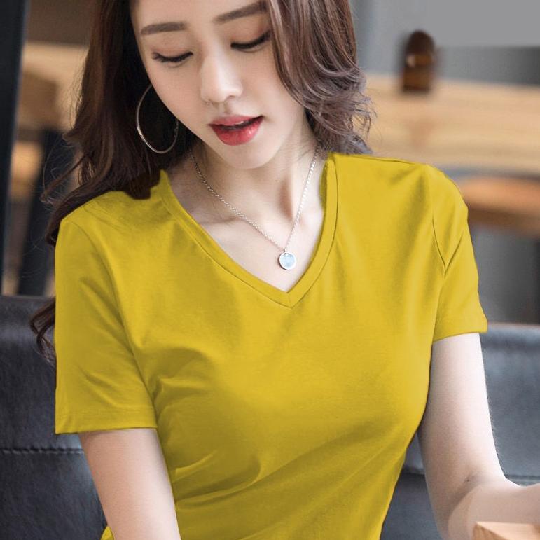 Kaos wanita dewasa lengan pendek/kaos leher v wanita jumbo "PAT.22Oc22ˣ"