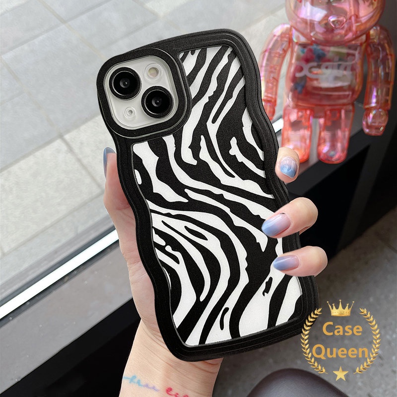 Case Motif Leopard Oppo A15 A17 A95 A76 A54 A16K A12 A57 2022 A7 A55 A96 A16 A15s A16s A74 A1K A5s A16E A53 A9 A5 A3s Reno 5 8 7 6 A12E F9 A52 Garis Tidak Teratur Wavy Edge Cover