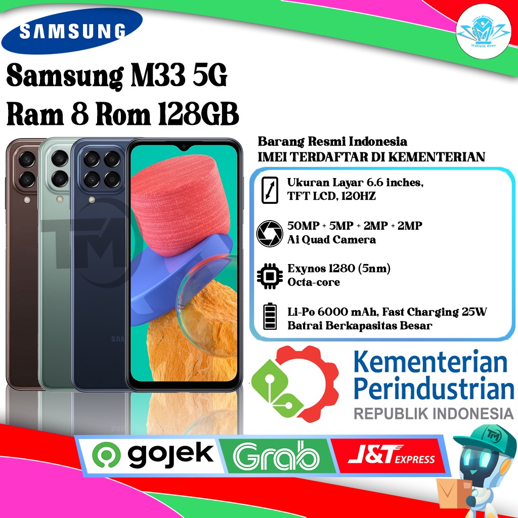 Samsung M33 5G Ram 6GB | 8GB Rom 128GB