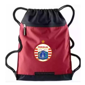 Tas Serut pria string bag polos selempang olahraga bahan Taslan waterproof | Tas Pria Ransel Serut Persija The Jack Mania Jakarta