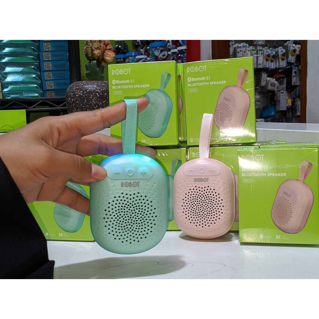 ROBOT RB20 Speaker Bluetooth 5.1 TWS Portable Speaker Aktif Mini