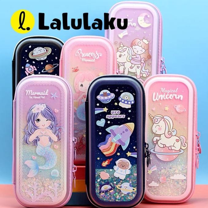 

Tempat Pensil Anak Sekolah Glitter Korea Kawaii Kotak Pensil Unik