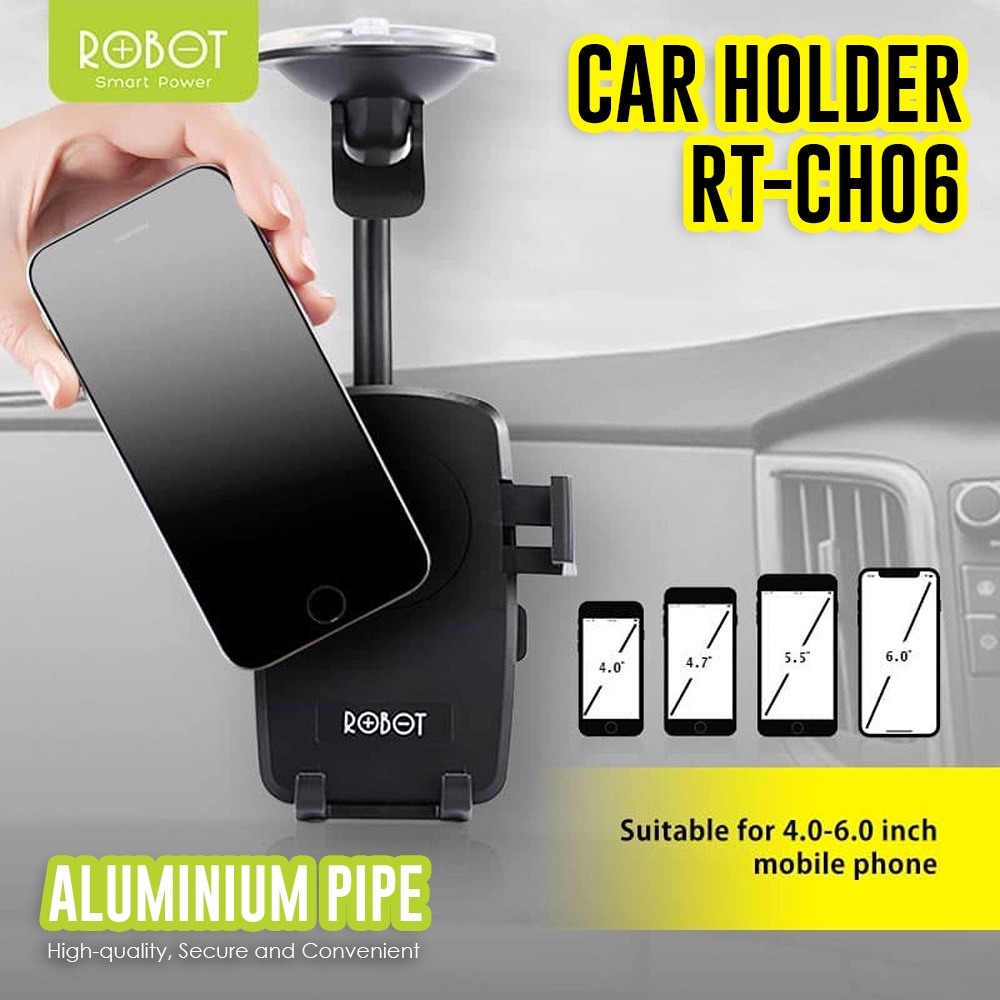 CAR HOLDER ROBOT RT-CH06 HOLDER MOBIL ROBOT RT-CH06 PEYANGGAH DUDUKAN HANDPHONE MOBIL