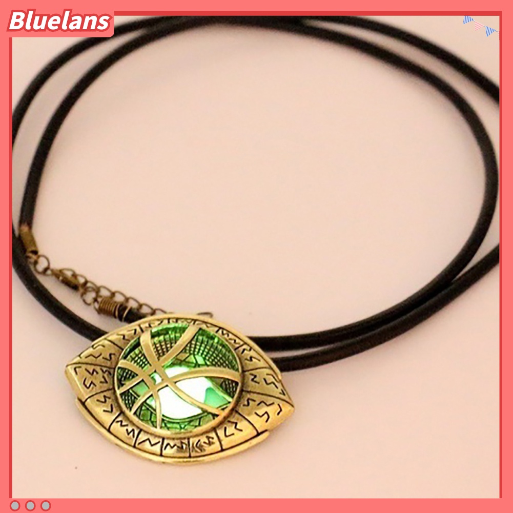 Bluelans Kalung Liontin Agamotto Glow in The Dark Untuk Unisex