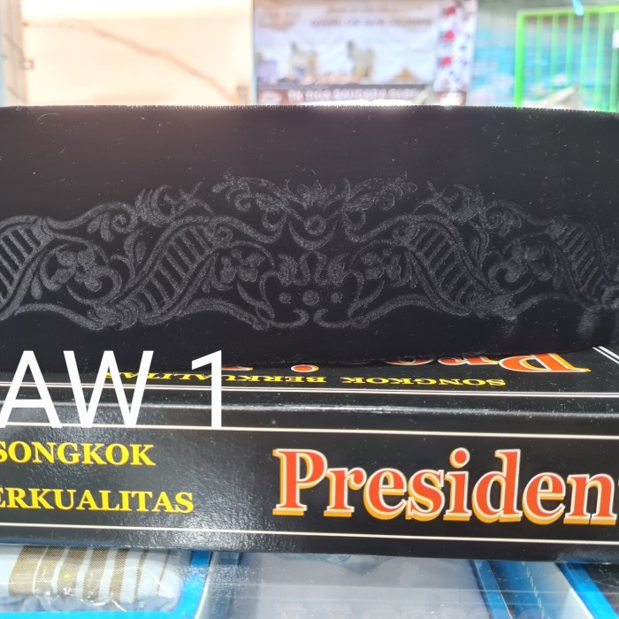 Songkok Nasional Kopyah Hitam Peci Hitam President Motif Laser