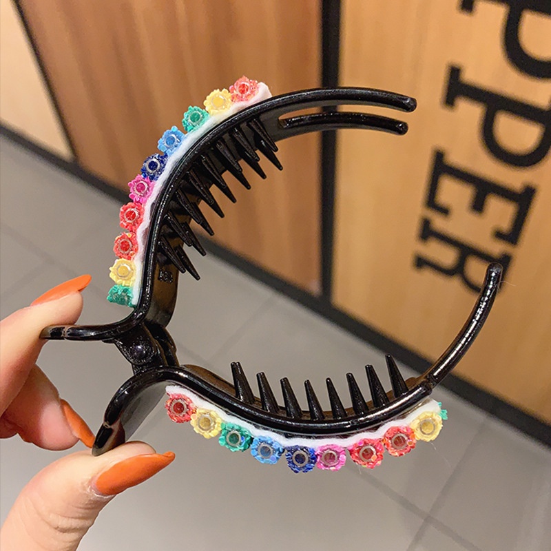 Jepit Rambut Jedai Korea Perempuan 2 Gigi Warna Pelangi Aksesoris Kualitas Import AK253