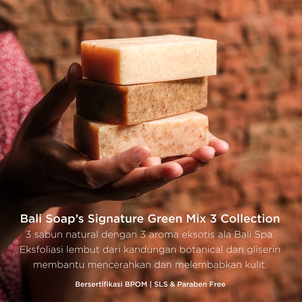 Paket Bali Soap's Green Mix 3 Collection Souvenir from Bali