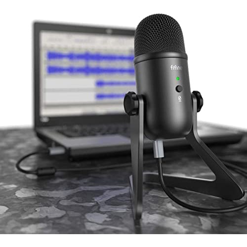 Fifine K678 USB Condenser Microphone with Volume and Headphone Control