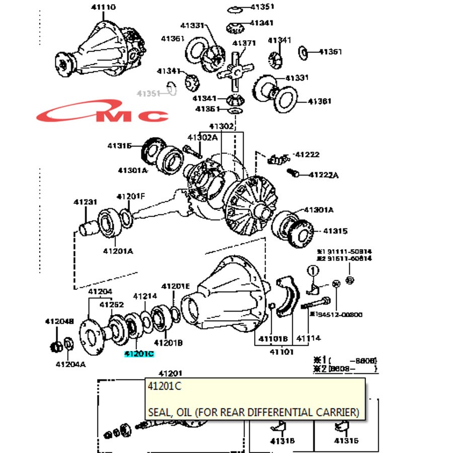 Seal Sil Pinion Gardan Belakang Dyna Rino 200 90311-58002-SEAL