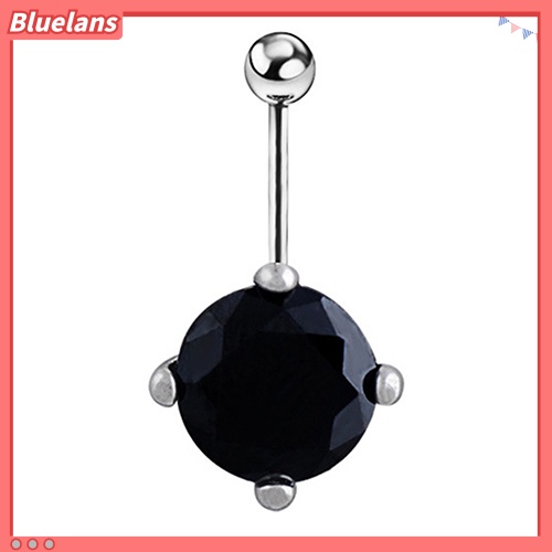 Bluelans Round Turquoise Silver Plated Belly Ring Barbell Navel Body Piercing Jewelry