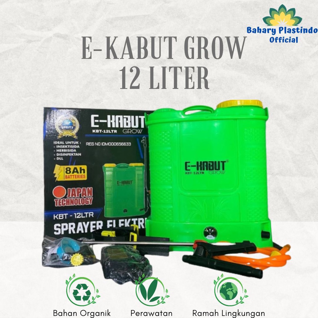Tangki Semprot Sprayer Elektrik E-Kabut 12 Liter BONUS KAOS