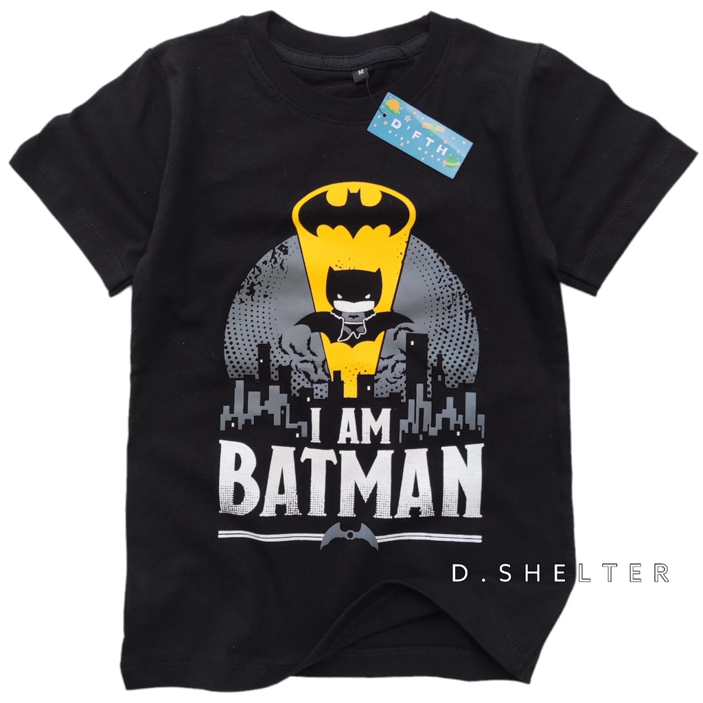 KAOS DISTRO ANAK I'm Betmen HITAM / D.SHELTER