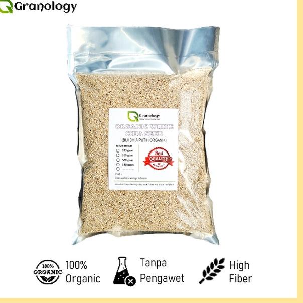 

Dikirim secepatnya--Organic White Chia Seed Peru (1 Kilogram) by Granology