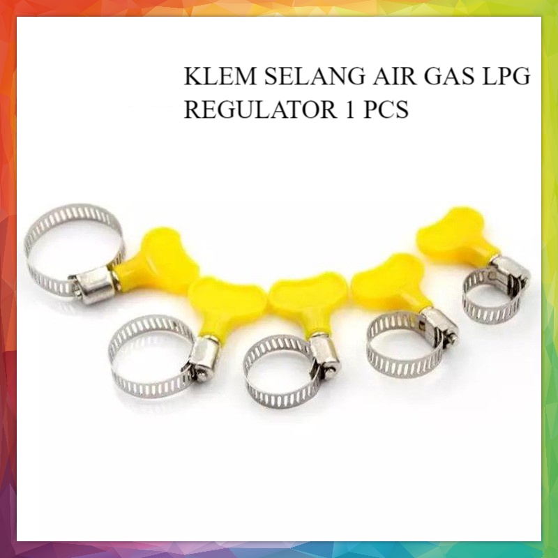 KLEM SELANG GAS LPG AIR PENGUAT kuping hose clamp putar ring clam besi