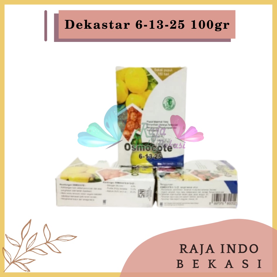 Pupuk Osmocote Dekastar 17 11 10 + TE Daun 13 13 13 + TE Seimbang 6 13 25 + TE Bunga Buah 100 Gram Kemasan Pabrik