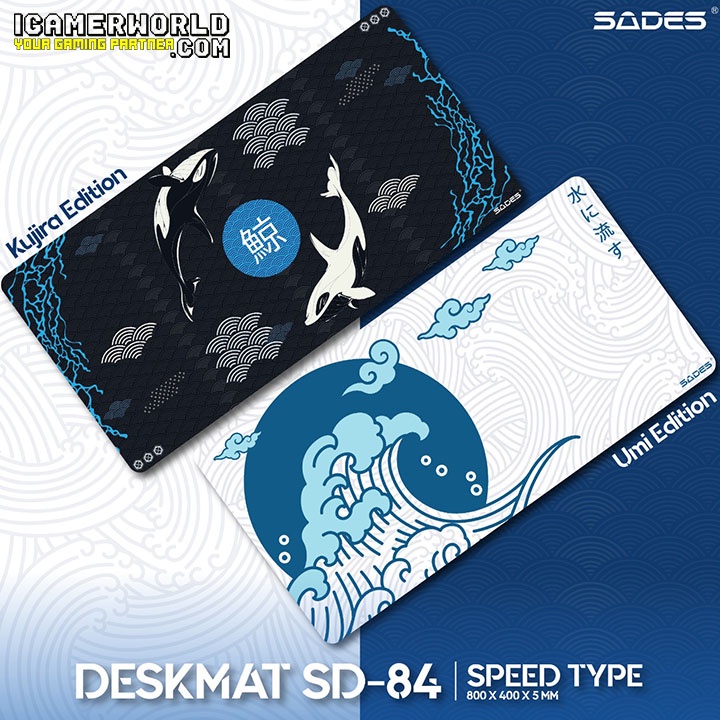 Sades SD84 / SD-84 Kujira / Umi edition XL Gaming Mousepad Deskmat