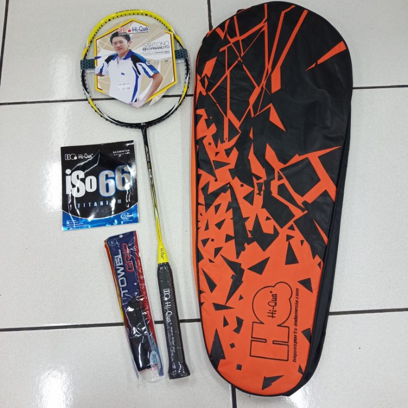 Raket racket reket badminton bulutangkis bulu tangkis bultang hiqua hi qua hi-qua arcade 308 free ta