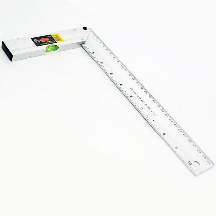 Penggaris Siku Tukang Aluminium Square 12" BESTGUARD