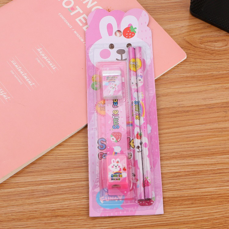 Pensil Pencil Set 5 in 1 Stationery Stationary Souvenir Alat Tulis Sekolah GMALL ST0018