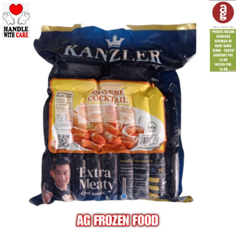 

Kanzler Sosis Cheese cocktail 500grm