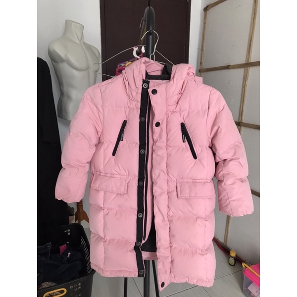Winter coat pink anak perempuan 6-7 years preloved