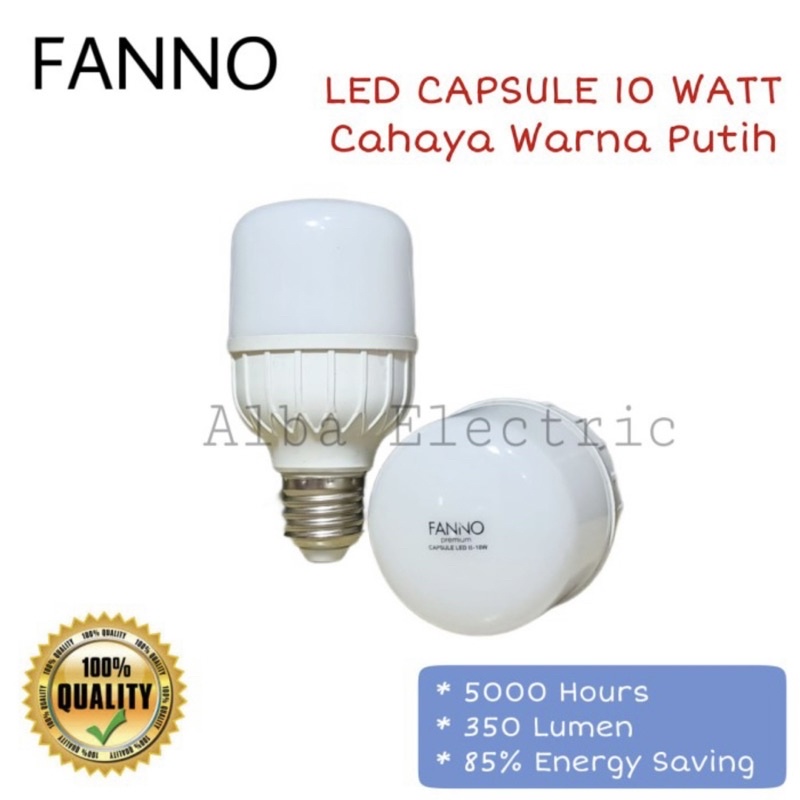 Lampu LED 10 Watt FANNO Capsule Lampu Murah Bohlam Grosir 10 W LED 10 watt