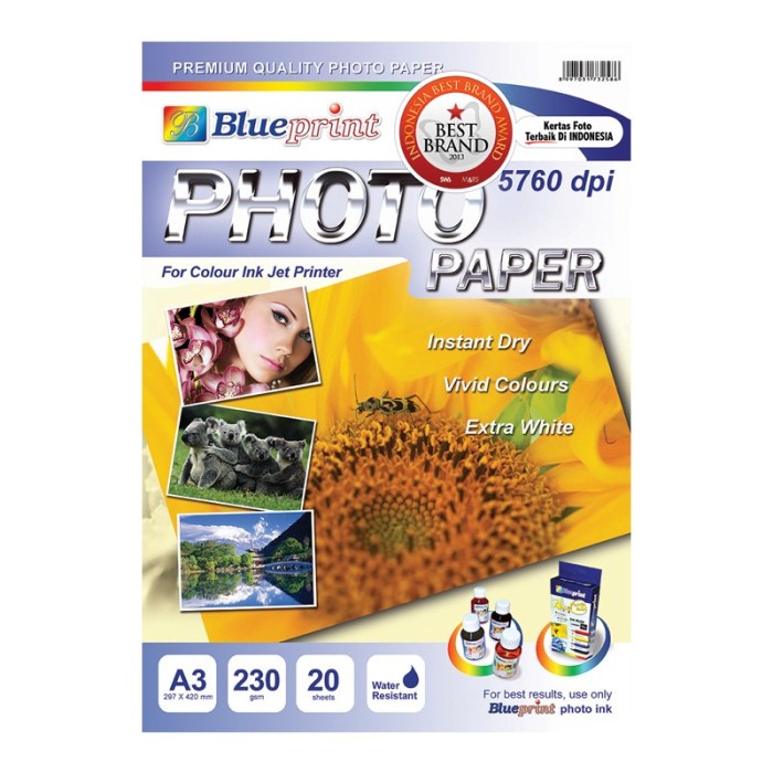 Jual Glossy Photo Paper A3 230gsm 20 lembar Kertas Blueprint Shopee