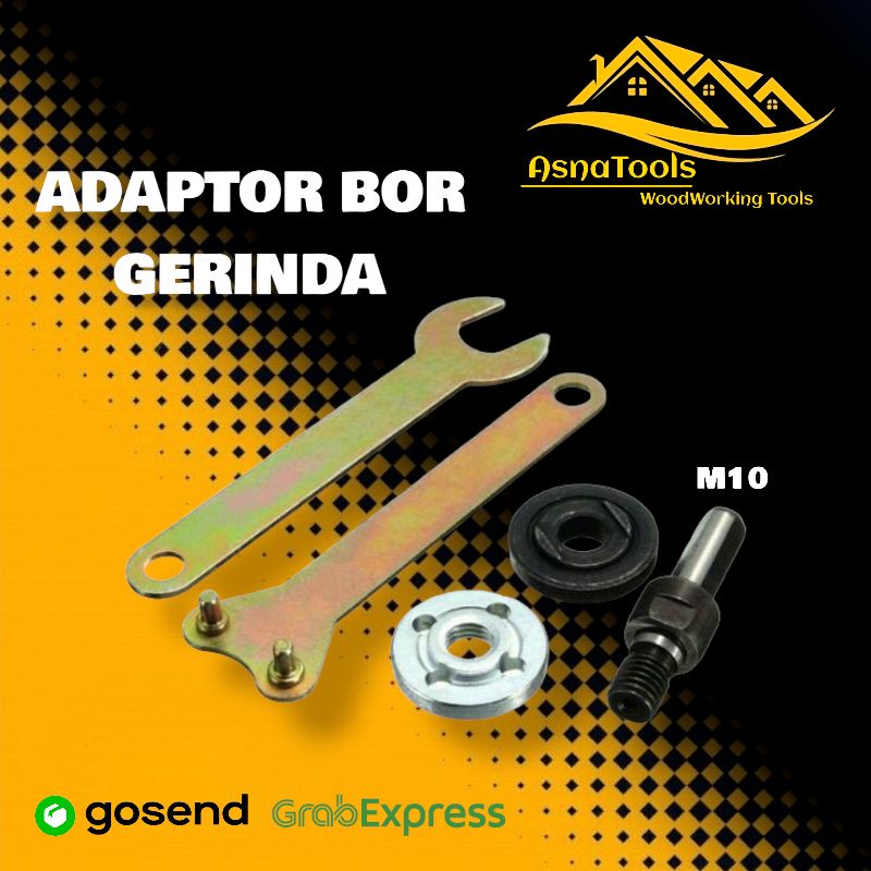 Adaptor Bor Mata Gerinda Alat Poles Mobil Alplas Kayu dll